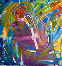 Big Jazz Painting by Marvin McMillian II